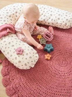 Tapis Crochet Vieux Rose - Vertbaudet -Magasin De Produits Pour Bébés tapis crochet 2