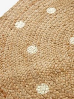 Tapis Jute à Pois Dorés Beige Clair Uni Avec Decor - Vertbaudet -Magasin De Produits Pour Bébés tapis jute a pois dores 2
