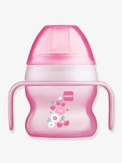 Tasse à Bec Souple 150 Ml MAM Starter Cup Animal Avec Anses Rose - Mam