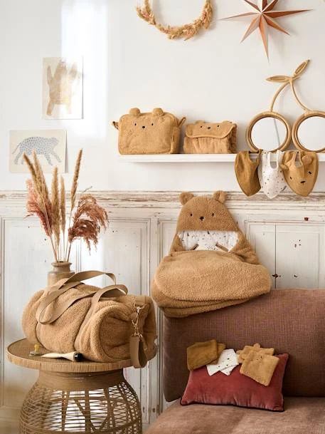 Trousse De Toilette Ourson En éponge Caramel - Vertbaudet 6 Trousse De Toilette Ourson En éponge Caramel - Vertbaudet – Image 4